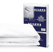 IMFAA - Coprimaterasso in spugna impermeabile extra profondo, non rumoroso, antibatterico, singolo, matrimoniale, king e S-King, lettino e coppia di cuscini.