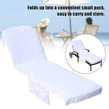 POHOVE - Copriasciugamani per sedia da spiaggia, con tasche laterali, telo da spiaggia, in microfibra, per chaise longue e spiaggia, ideale per prendere il sole