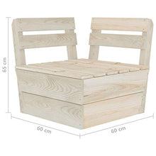 vidaXL Divano da Giardino a 3 Posti su Pallet Legno Abete Impregnato
