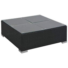 Festnight Set Divani da Giardino in Polyrattan, Set Divano Esterno con Cuscini, Set di Mobili da Giardino Nero 6 pz