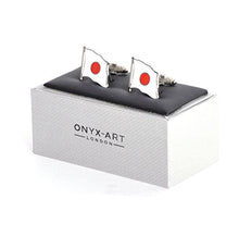 Onyx-Art Cufflinks - Japan Flag - Japanese Flying Flag