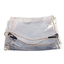 Teloni Impermeabile Trasparente, Antipioggia per Finestre da Balcone All'aperto E Piante da Giardino con Occhielli in Metallo 450 G/M²(Size:1×2M)