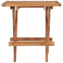 vidaXL Tavolo da Giardino Pieghevole 50x50x50 cm in Massello di Teak