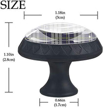 Plaid scozzese blu scuro modello grigio Pomelli per Porta Set di 4 Pomelli per Mobili Manopole per Cassetti Cucina Armadio Vetro