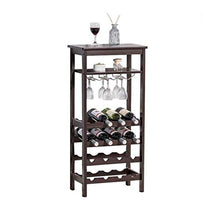 Wine Rack, Wine Rack Solid 16 bottiglie vino rack di legno Holder Floor-Standing Cup Kitchen Magazzino Rack Rack WTZ012