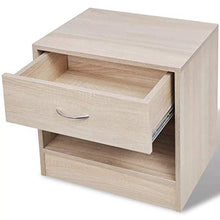 mewmewcat Comodini Set 2 pz con Cassetto Colore Rovere,Set 2 Comodini con cassetto Colore Quercia