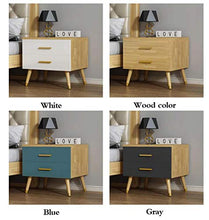 Comodino in Legno massello Armadio Contenitore Armadio Comodino Armadio ad Angolo con Doppi cassetti Supporto Piedi per Armadio in Legno Rame