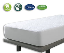 Velfont, coprimaterasso trapuntato reversibile con aloe vera, in microfibra, Seta, Super King Size (180x190/200 cm)