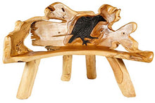 Windalf Vikings - Panchina con corvo nero Hugin, 145 cm, realizzata a mano, in legno di radice