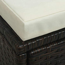 SKM Set Divani da Giardino 6 pz con Cuscini in Polyrattan Marrone (47.95kg)