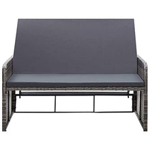 SKM Set Divani da Giardino 2 pz con Cuscini in Polyrattan Grigio (29kg)