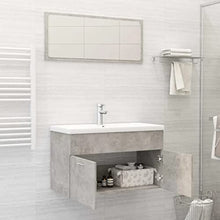 vidaXL Set Mobili da Bagno 2 pz Grigio Cemento in Truciolato