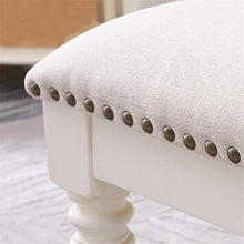 EXCLVEA Sedile per Trucco per Camera da Letto Vanity Makeup Dressing Sgabello Imbottito Banco con Gambe Rubberwood (Colore, Dimensione : 40x30x45cm)