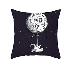 SHENSHI Federe Cuscini Divano 45X45,Cosmic Space Cartoon Anime Pilot Throw Pillow Covers, Car Office Sofa Lumbar Cushion Cover, Household Decoration Goods Set of 4, Planet