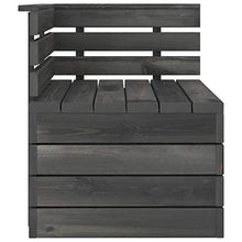 vidaXL Set Divani da Giardino su Pallet 7 pz Legno Pino Grigio Scuro