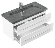 Mobile bagno granito G654 Damo 100cm,1 foro, bianco lucido, specchio