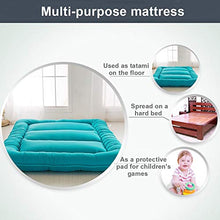 Futon Materasso Singolo Singolo, Dormitorio Studente,Materasso Futon Pavimento,Morbido e Traspirante Addensare Tatami Mat Sleep,Verde