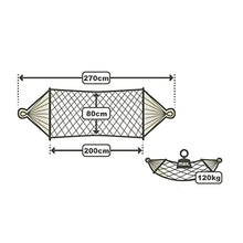 GUOXIANG Amaca da campeggio e hanging hammck 200 x 80 cm in nylon rete rete rete rete con bastoni, amaca da giardino, per sport all'aria aperta, escursioni, giardino