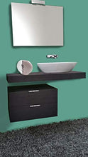 Mensola Sospesa per Lavabo Design moderno L 120 cm, compra dal produttore! (Rovere grigio) MabelOnline