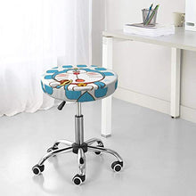 Doraemon - Coprisgabello rotondo per sedia da bar, lavabile, elastico, per sgabelli rotondi da 35,6 cm
