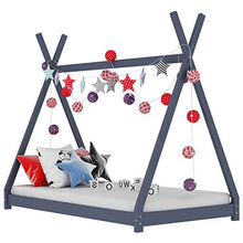 FAMIROSA Giroletto per Bambini Grigio in Legno Massello di Pino 80x160cm-3362