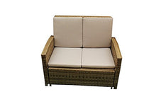 AVANTI TRENDSTORE - Divano in Rattan con Cuscino Samo, Colore: Marrone