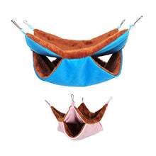 Amaca a Doppio Spessore in Peluche per criceti, Ratto, Scoiattolo, Uccello da Compagnia, Durevole, Amaca Rosa 35 * 35 cm