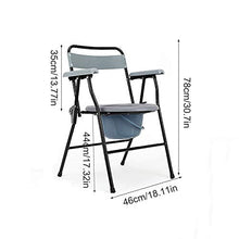 YHNMK Toilette da Comodino Pieghevole, Sedia da Doccia Portatile, Sedia da Toilette p,er Anziani/disabili per Interni ed Esterni