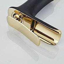 Leekayer Rubinetti per lavandini bagno Miscelatore Monocomando per Lavabo Rubinetto Bagno Lavabo Miscelatore nero/oro Cromato Cascata Durevole Rubinetto