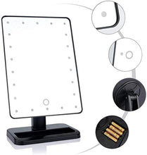 Specchio per Il Trucco Specchio A Specchio per Il Trucco Illuminato con 22 Luci A LED Touch Screen Light Supply 180 Rotazione (30x19x7cm)