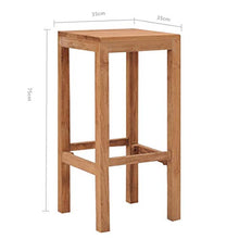 Tidyard Sgabelli da Bar, Sedie da Bar, Sedie da Sala da Pranzo in Legno Massello di Teak 4 pz