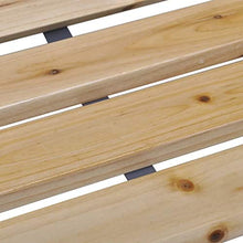 GOTOTOP Panca da giardino in legno e ferro 2 posti con schienale 120 x 62 x 82 cm