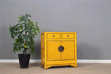 Yajutang - Comò con 2 Ante e 2 cassetti, Colore: Giallo