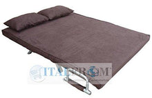 ITALFROM Divano Letto Sofa Bed Marrone Divani 153x69x82h Divanetti Divano Letto 2 Piazze cod. 4033 - Arredi Casa