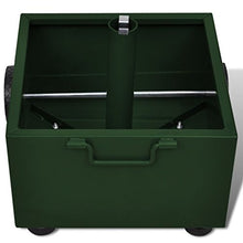 vidaXL Base Ombrellone Fioriera Metallo Verde con Ruote Parasole Portafiori