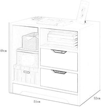 AIYIXUE utile comodino comodino 2 cassetti camera da letto semplice armadio portaoggetti 51 x 32 x 49 cm