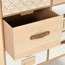 vidaXL Massello di Pino Credenza con 6 Cassetti Design Diversi Rustico Elegante Cassettiera Impugnature in Pelle Mobiletto Consolle Multicolore