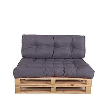 Chicreat Set di cuscini per arredi con pancali, Cuscino del sedile, 120 x 80 x 15 cm, Grigio Scuro/Rosso