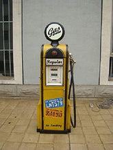 Kunibert - Colonna di benzina anticata, altezza 180 cm, con sfera illuminata