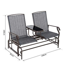 Outsunny – Dondolo da Giardino a Due Posti con Tavolino 81 × 147 × 100cm