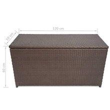vidaXL Cassapanca da Giardino in Polyrattan Marrone