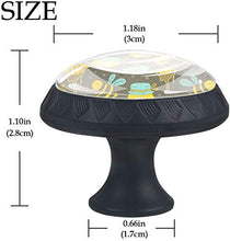 Honey Drip Jar Hive Bee Gray Dot Pattern Pomelli per Porta Set di 4 Pomelli per Mobili Manopole per Cassetti Cucina Armadio Vetro