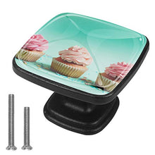 Torta deliziosa Pomelli per Porta Set di 4 Pomelli per Mobili Manopole per Cassetti Cucina Armadio Vetro