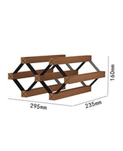 JL Controsoffitto Wine Rack, Rustico 2 Bottiglie di Vino Holder Rack Bottiglie da Tavolo Wine Rack controsoffitto Wine Organizer Supporto da Tavolo liquore Bagagli mensola in Legno e Ferro