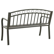 vidaXL Panchina da Giardino 125 cm in Acciaio Grigia