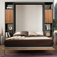 Venatura Store Letto a Scomparsa alla Francese, Easy Bed by, Grigio/Quercia