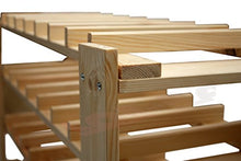 Lenmar - Portabottiglie in legno per 91 bottiglie + ripiano in legno massiccio 5-3