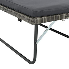 Festnight Set Divani da Giardino, Set di Mobili da Giardino 5 pz in Polyrattan Grigio
