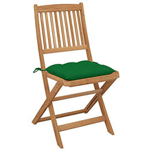 vidaXL Sedie da Giardino Pieghevoli 4 pz con Cuscini Massello Acacia