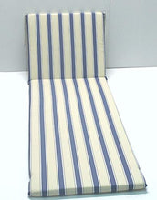 GHIOCUSCINI, Cuscino per Lettino Mare Spiaggia, per Esterni, da Giardino LUNGHEZZACM.52+130 Larghezza CM 57 h.4 SFODERABILE Rigato Nizza COT/Poly